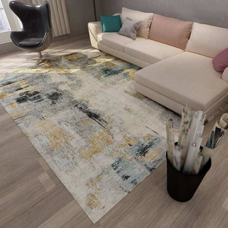BowLift | Multicolor Bedroom Carpet Industrial Abstract Rug Polyester Washable Non-Slip Backing Pet-Friendly Rug