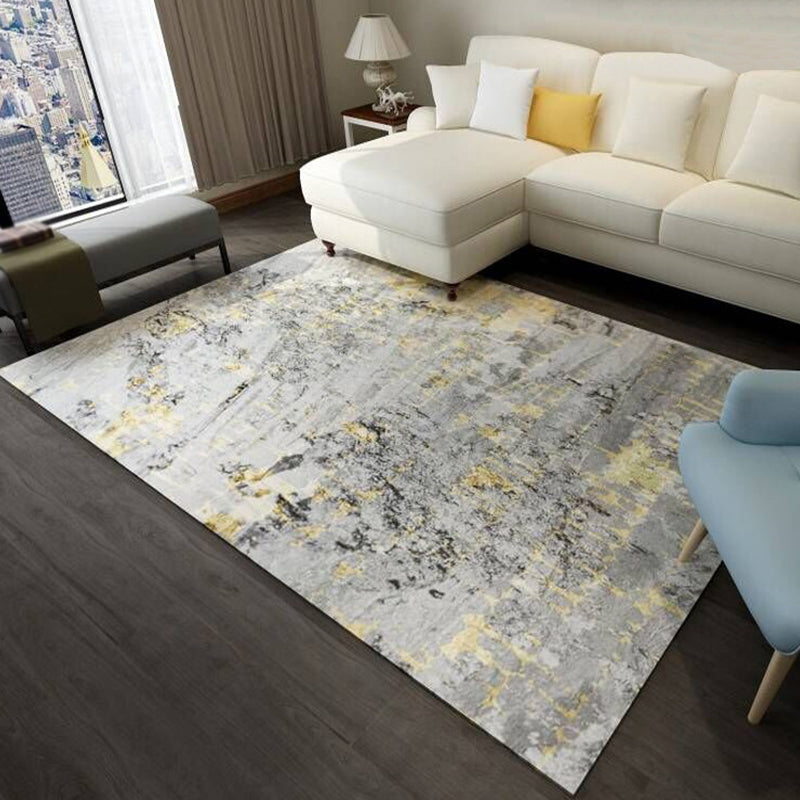 BowLift | Multicolor Bedroom Carpet Industrial Abstract Rug Polyester Washable Non-Slip Backing Pet-Friendly Rug