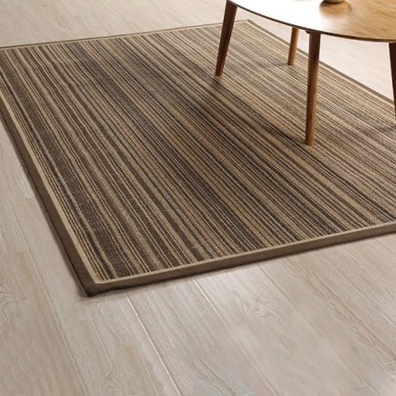 BowLift | Brown Striped Pattern Rug Sisal Country Rug Pet Friendly Washable Non-Slip Rug for Living Room