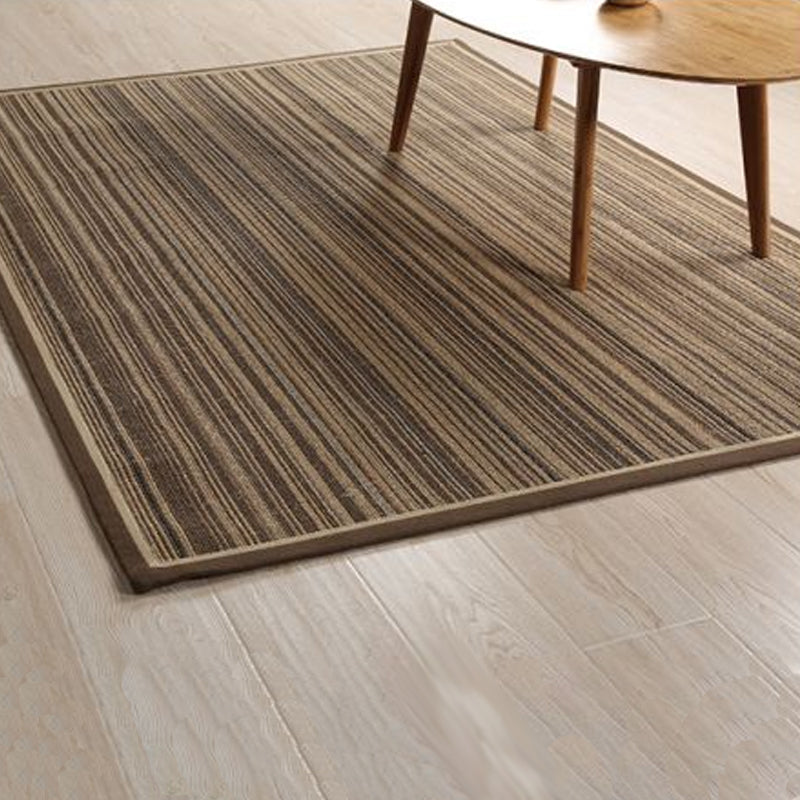 BowLift | Rustic Striped Pattern Area Rug Brown Sisal Rug Non-Slip Pet-Friendly Washable Area Rug for Living Room