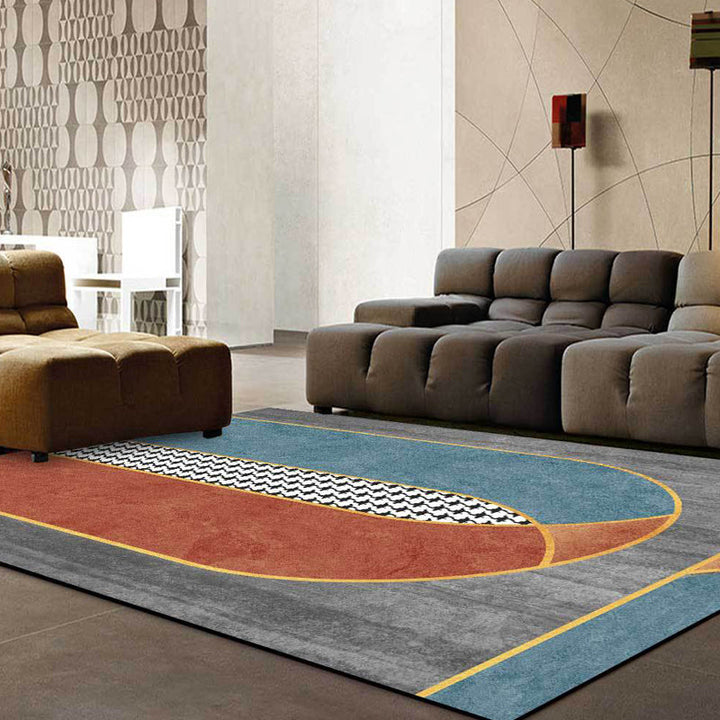 Stylish geometric pattern carpet with houndstooth Gray modern carpet Polyester pet-friendly washable non-slip carpet for the bedroom | Bowlift