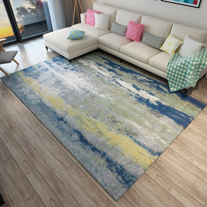 BowLift | Multicolor Living Room Rug Industrial Abstract Rug Polyester Washable Non-Slip Back Pet-Friendly Rug
