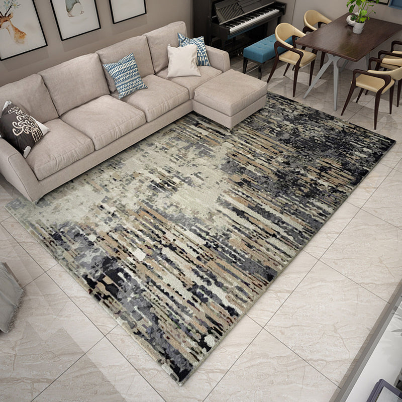 BowLift | Multicolor Living Room Rug Industrial Abstract Rug Polyester Washable Non-Slip Back Pet-Friendly Rug