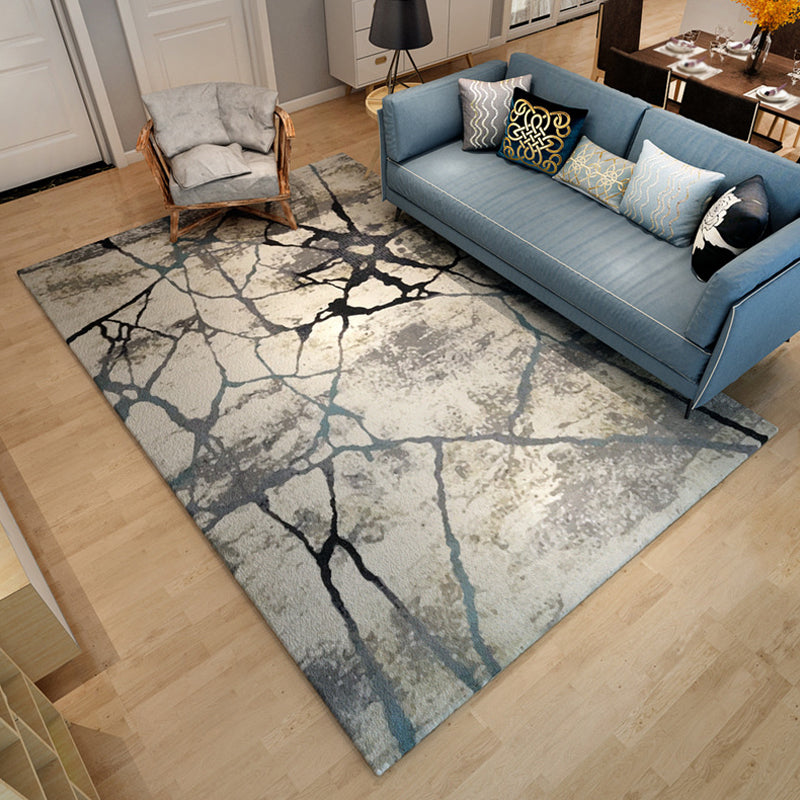 BowLift | Multicolor Living Room Rug Industrial Abstract Rug Polyester Washable Non-Slip Back Pet-Friendly Rug