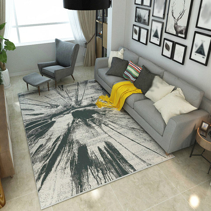 BowLift | Multicolor Living Room Rug Industrial Watercolor Pattern Rug Polyester Washable Non-Slip Backing Pet-Friendly Rug