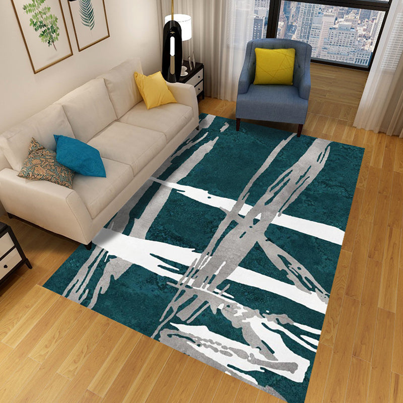 BowLift | Multicolor Abstract Carpet Polyester Industrial Carpet Pet Friendly Washable Non-Slip Rug for Living Room