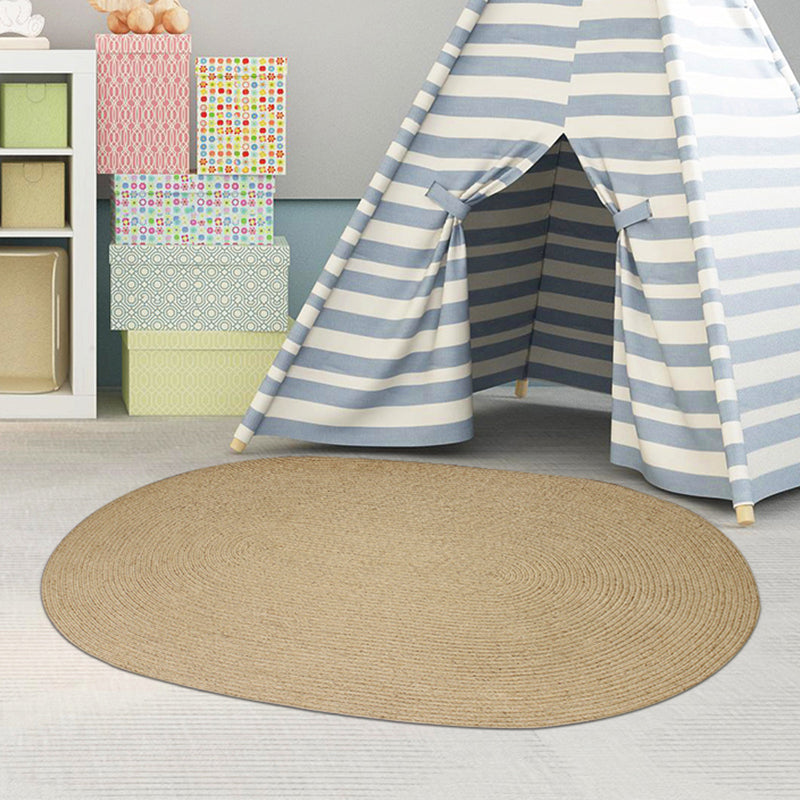 BowLift | Brown Solid Color Rug Sisal Country Rug Pet Friendly Washable Non-Slip Rug for Bedroom