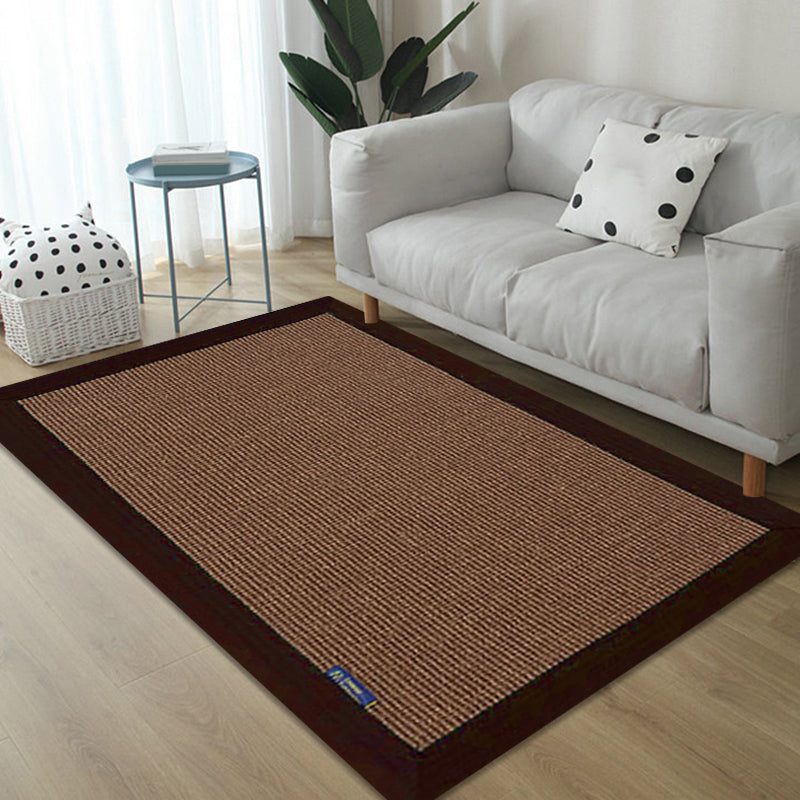 BowLift | Casual Plain Rug Brown Country Rug Jute Pet-Friendly Washable Non-Slip Rug for Decoration