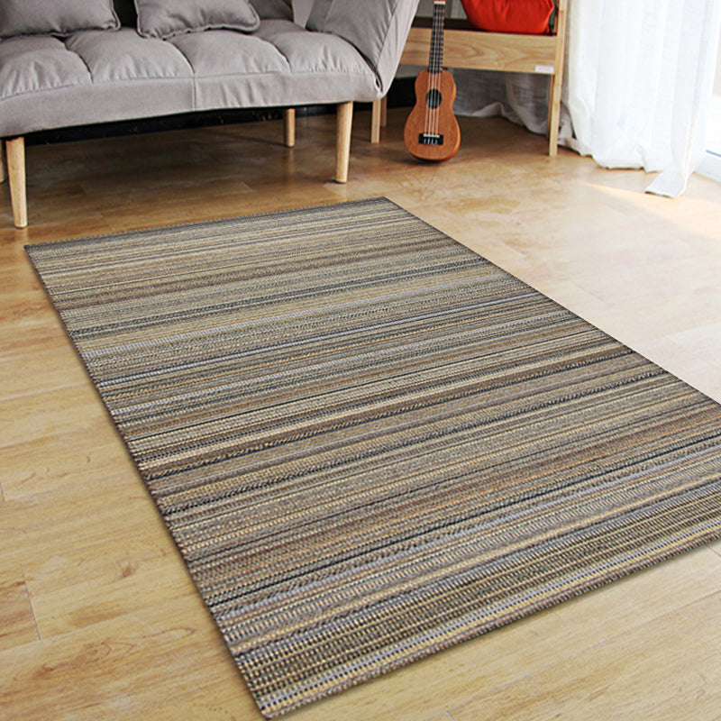 BowLift | Outskirts Striped Pattern Carpet Brown Jute Carpet Non-Slip Pet Friendly Washable Area Rug for Study