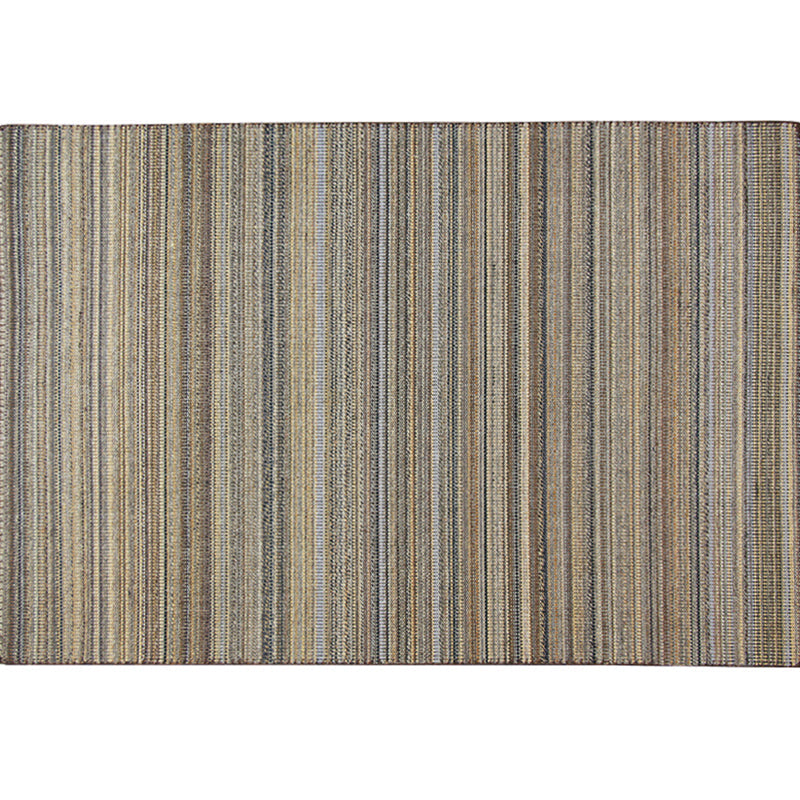 BowLift | Outskirts Striped Pattern Carpet Brown Jute Carpet Non-Slip Pet Friendly Washable Area Rug for Study