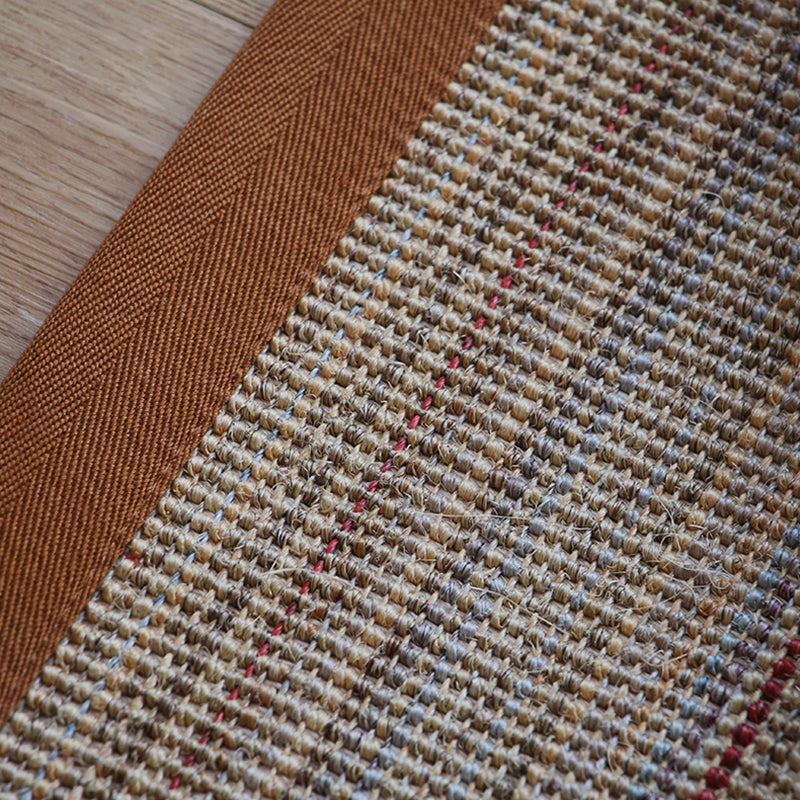 BowLift | Brown Solid Color Rug Sisal Country Rug Pet Friendly Washable Non-Slip Rug for Bedroom