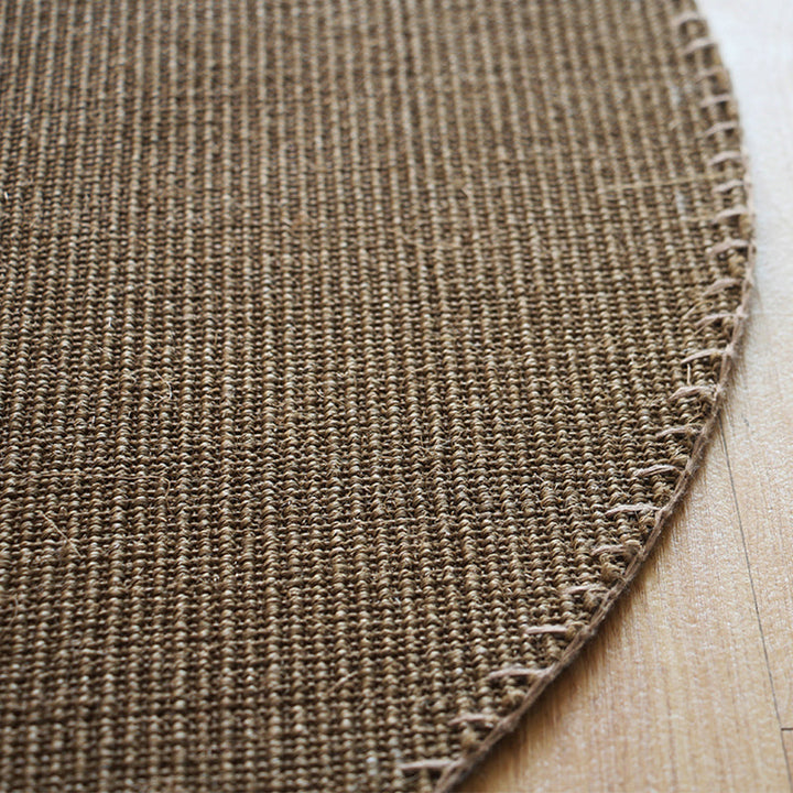 BowLift | Brown Living Room Rug Rustic Solid Color Rug Sisal Washable Non-Slip Back Pet-Friendly Rug