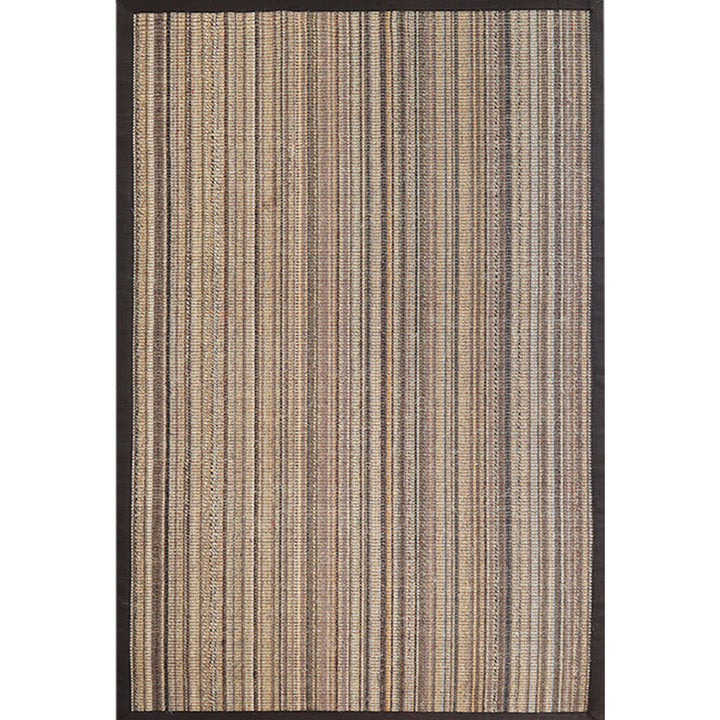 BowLift | Brown Striped Pattern Rug Sisal Rustic Rug Pet Friendly Washable Non-Slip Rug for the Bedroom