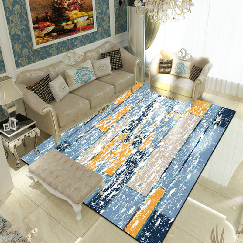 BowLift | Multicolor Living Room Rug Industrial Abstract Rug Polyester Washable Non-Slip Back Pet-Friendly Rug