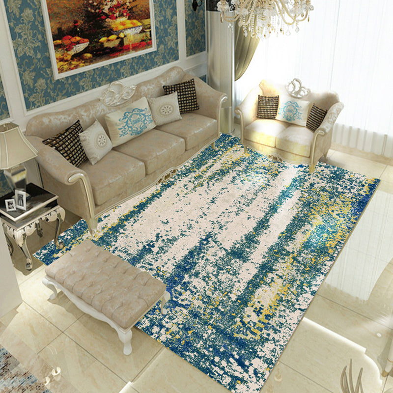 BowLift | Multicolor Living Room Rug Industrial Abstract Rug Polyester Washable Non-Slip Back Pet-Friendly Rug
