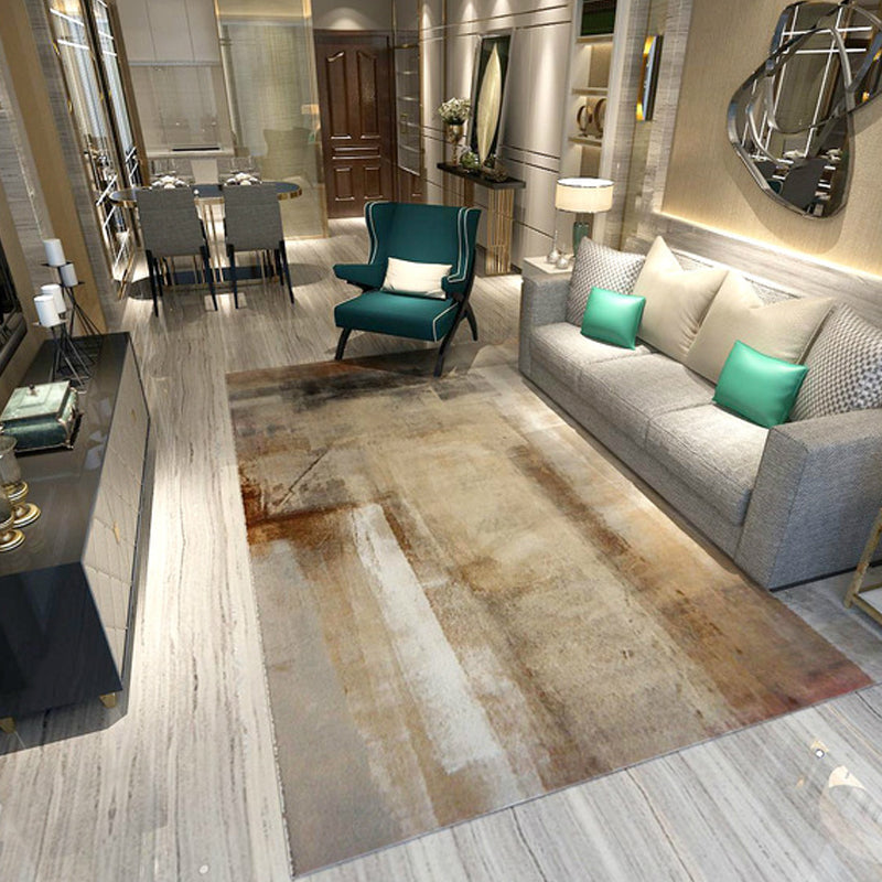 BowLift | Industrial Brushstroke Pattern Carpet Multicolor Polyester Carpet Non-Slip Pet-Friendly Washable Carpet for Bedroom