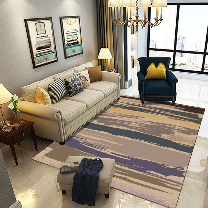 BowLift | Multicolor Abstract Rug with Brushstroke Rug Polyester Industrial Rug Pet-Friendly Washable Non-Slip Area Rug for the Living Room