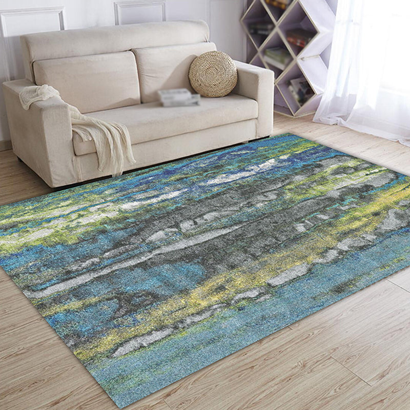 BowLift | Multicolor Abstract Carpet Polyester Industrial Carpet Pet Friendly Washable Non-Slip Rug for Living Room
