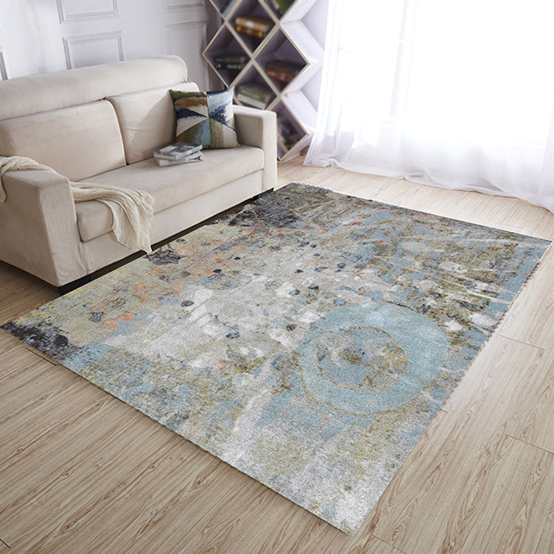 BowLift | Multicolor Living Room Rug Industrial Abstract Rug Polyester Washable Non-Slip Back Pet-Friendly Rug