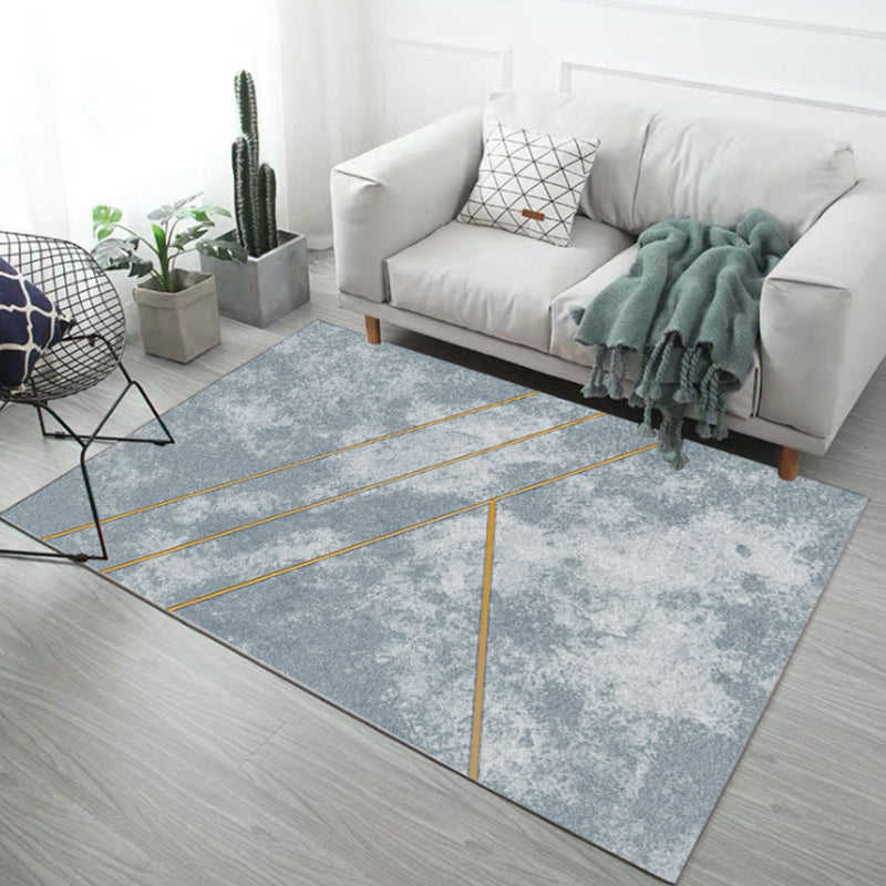 BowLift | Stylish Abstract Geometric Patterns Carpet Multicolor Industrial Carpet Polyester Pet Friendly Washable Non-Slip Rug for Bedroom