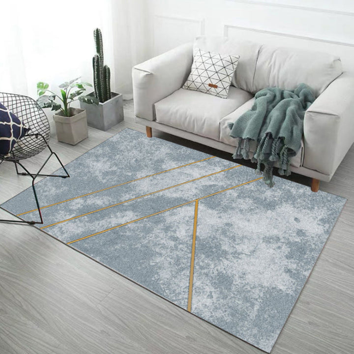 BowLift | Stylish Abstract Geometric Patterns Carpet Multicolor Industrial Carpet Polyester Pet Friendly Washable Non-Slip Rug for Bedroom