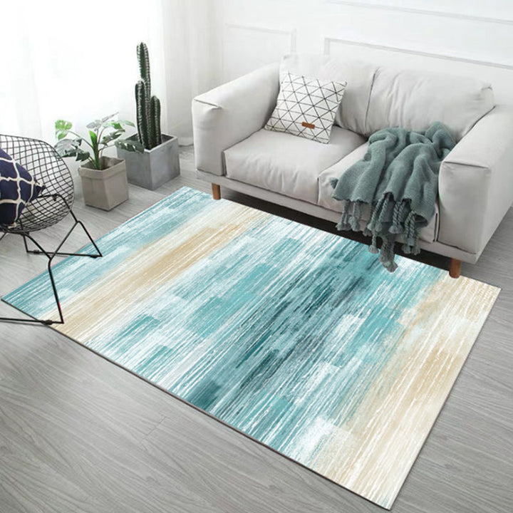 BowLift | Multicolor Abstract Carpet Polyester Industrial Carpet Pet Friendly Washable Non-Slip Rug for Living Room
