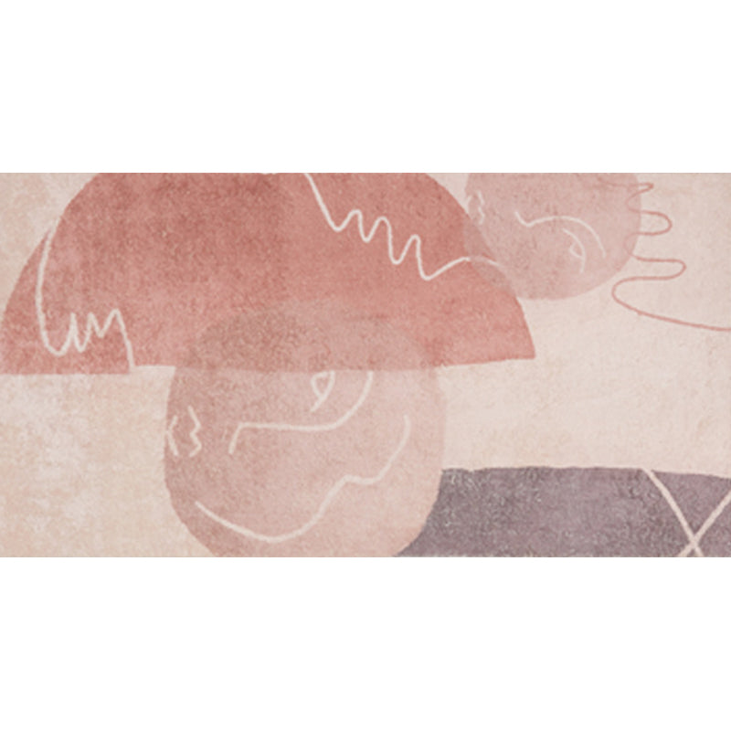 BowLift | Creative Color Block Indoor Rug Pink Minimalist Rug Polyester Pet Friendly Washable Area Rug for Decoration