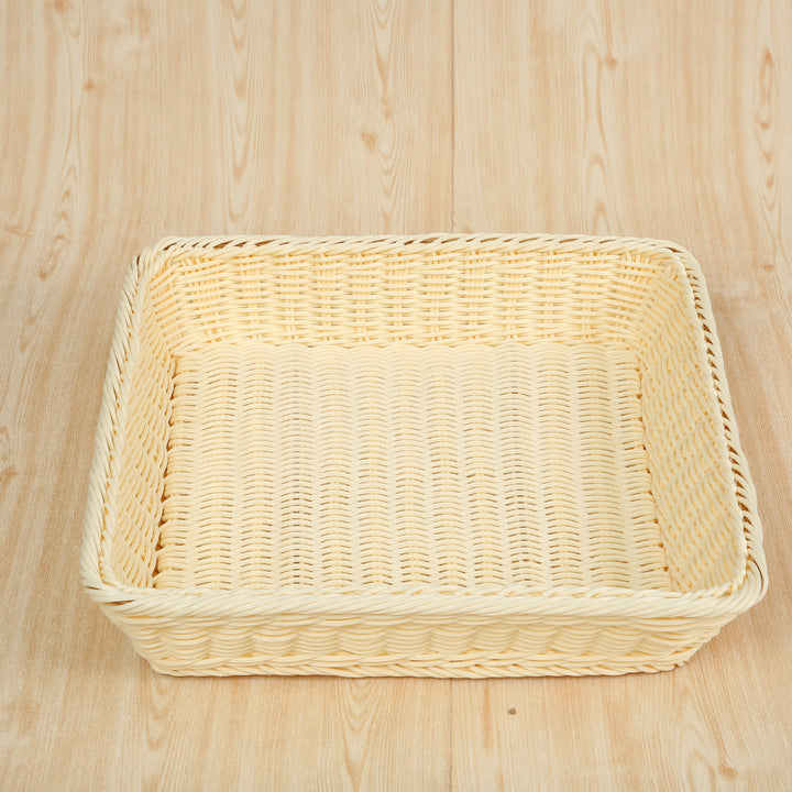 Versatile Rectangular Woven Storage Basket Bowlift