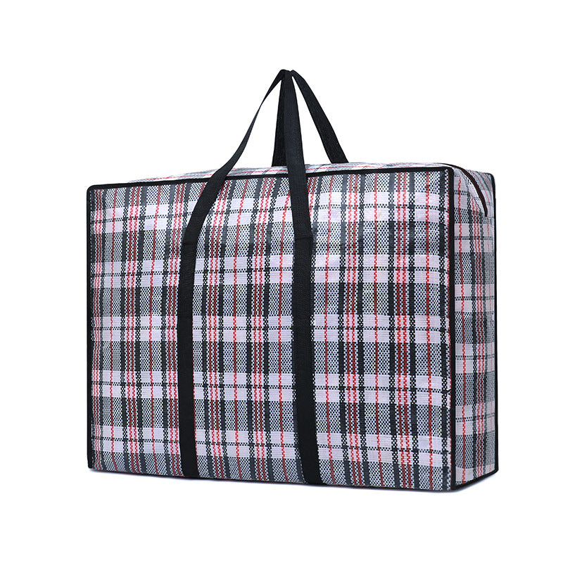 Oversized Checked Storage Tote Bowlift