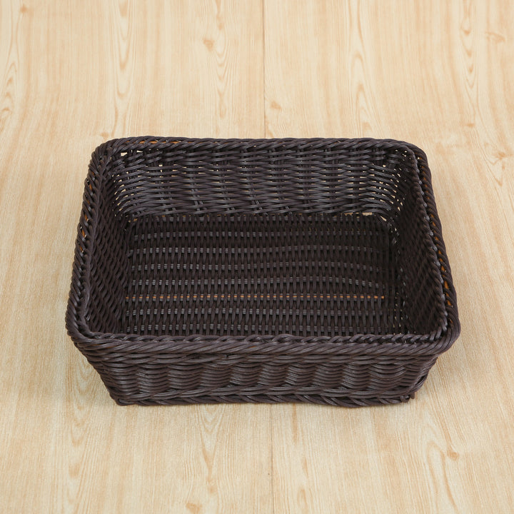 Versatile Rectangular Woven Storage Basket Bowlift