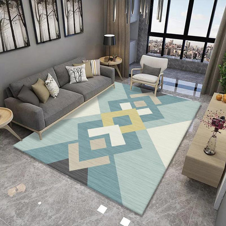 Geometric Pattern Area Rug Bowlift