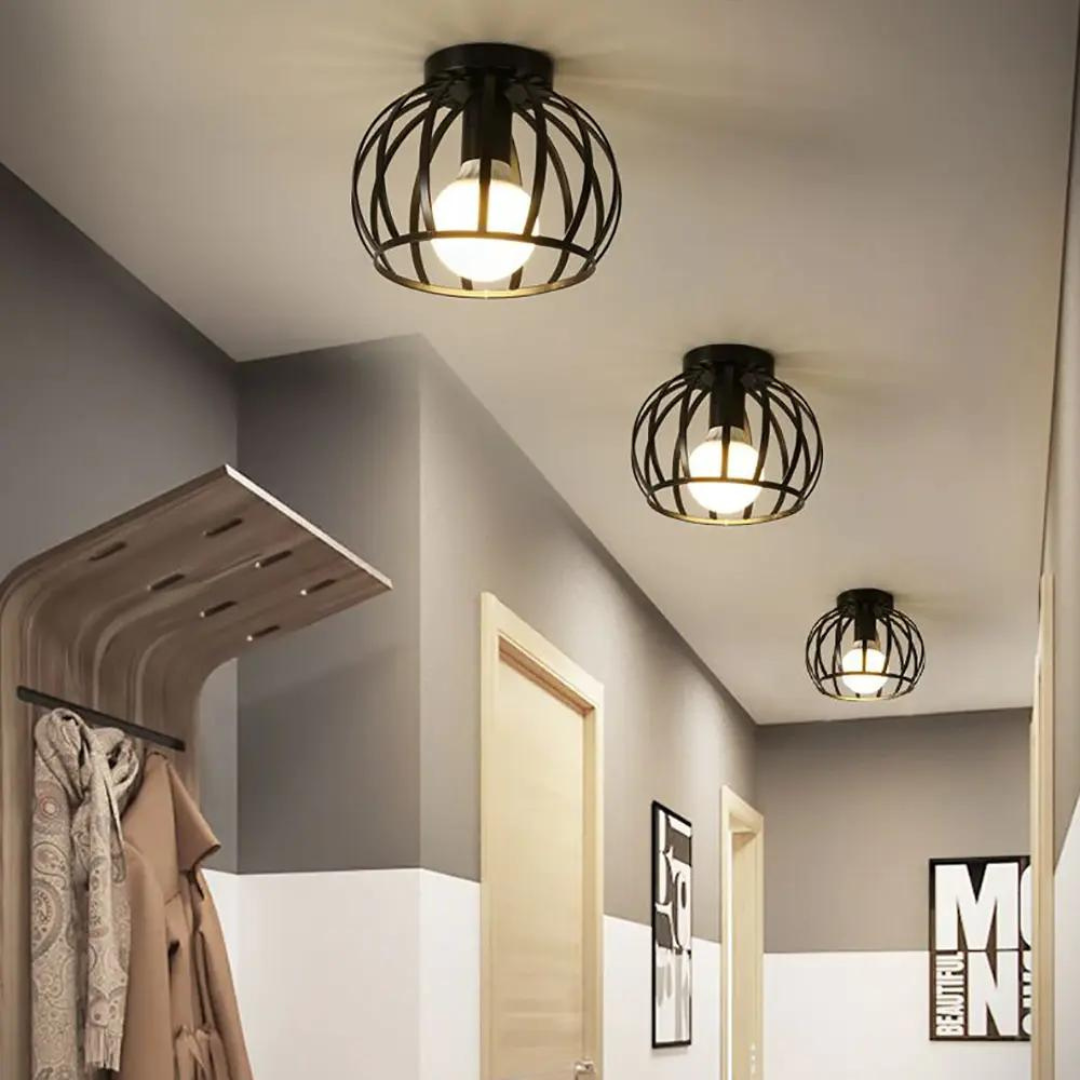 BowLift | Trendy Industrial Ceiling Lamp with Open Design - ForgeLight