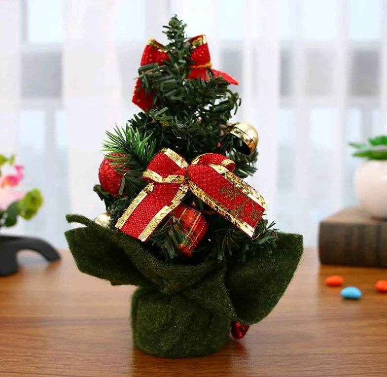 BowLift | Christmas Ornaments Tree 20cm Mini Christmas Decoration Tree Christmas Day Mall Decoration Desktop Ornaments Small Tree