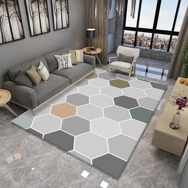 Geometric Pattern Area Rug Bowlift