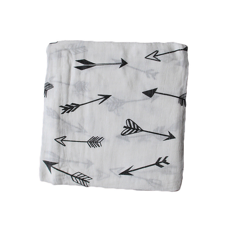 Cute Patterned Muslin Swaddle Blanket Bowlift