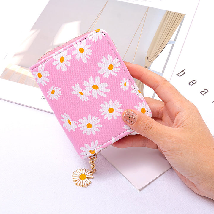 Floral Print Zipper Wallet