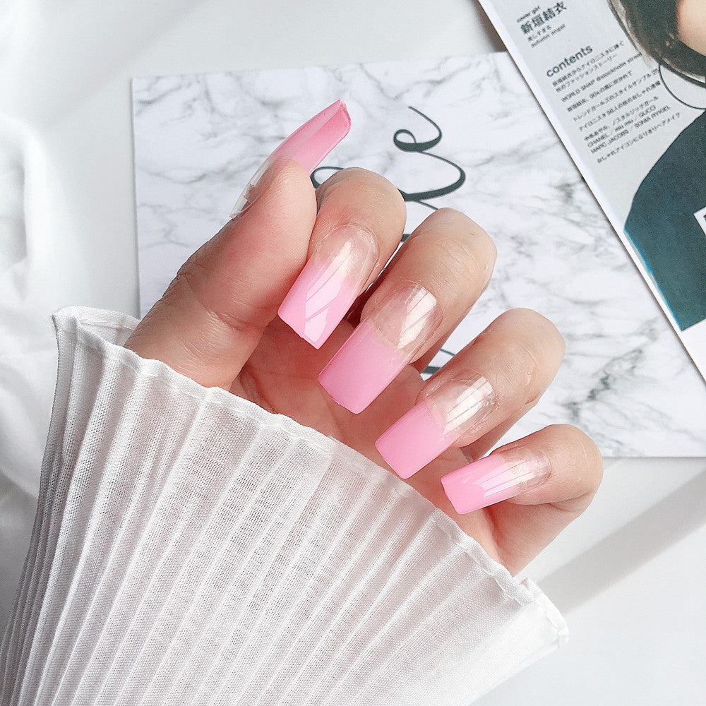 Artificial nails in modern French Tip design Bowlift