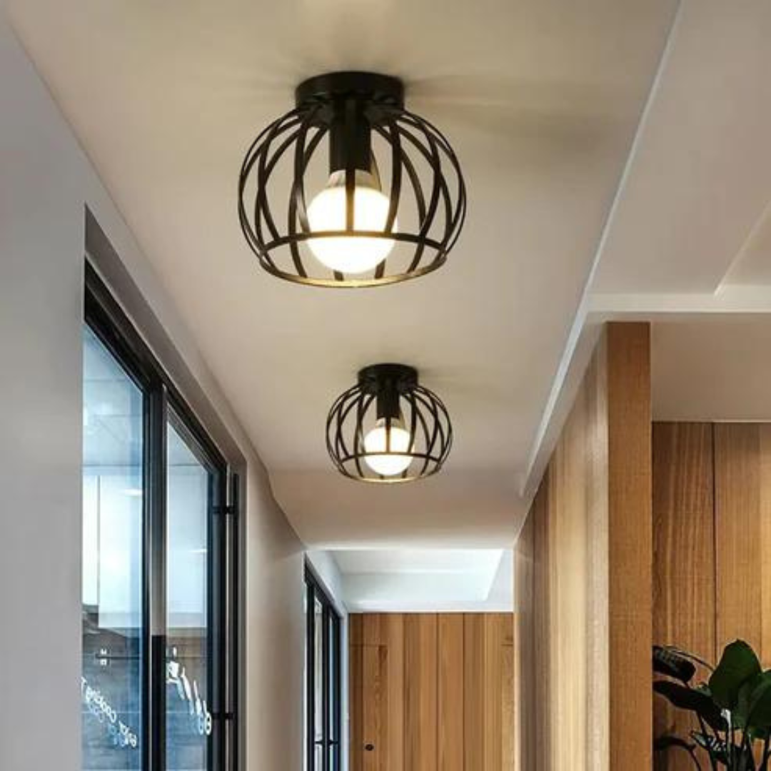 BowLift | Trendy Industrial Ceiling Lamp with Open Design - ForgeLight