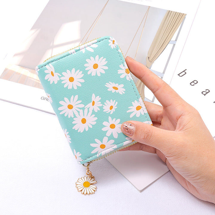 Floral Print Zipper Wallet