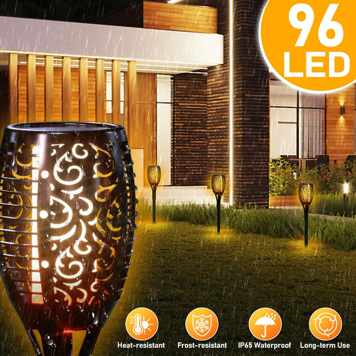 Solar lamps for outdoors 4 pieces 3 IN 1 solar torches | Bowlift