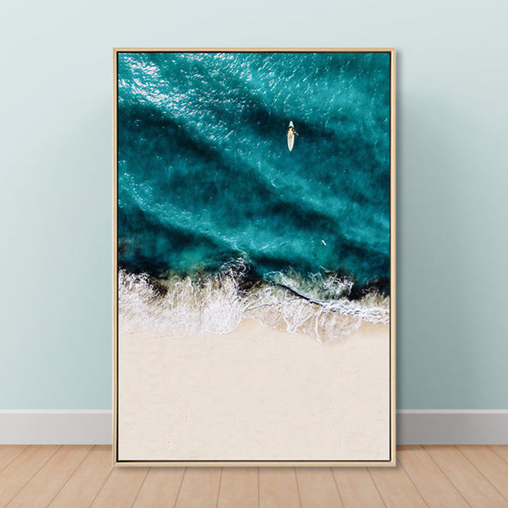 BowLift | Tropical Landscape Wall Decoration Canvas Texture Dark Color Wall Art for Living Room
