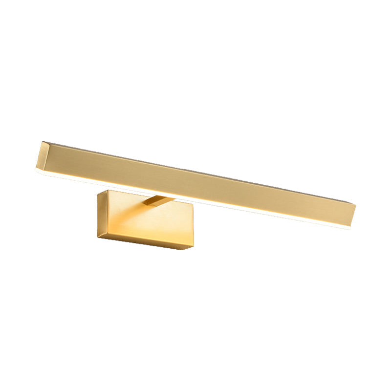 BowLift | Metallic Slim Rectangular Wall Lamp Light Modernism LED Metallic Vanity Lighting in Gold