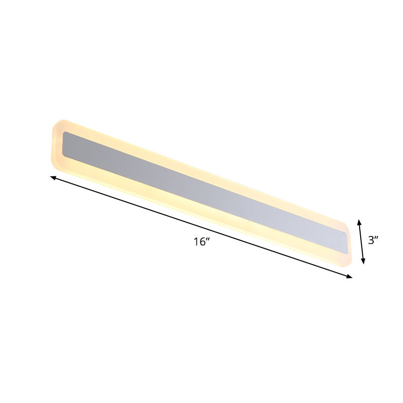 BowLift | 16"/20.5" L LED Vanity Wall Lighting Modern Silver Vanity Light Fixture with Extended Metal Shade in Warm/White Light