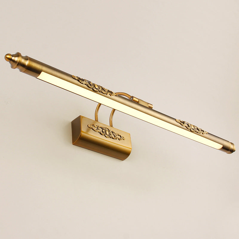 BowLift | Metal Streamlined Wall Sink Light Contemporary LED Brass Wall Lamps Ideas with Curved Arm in Warm/White Light