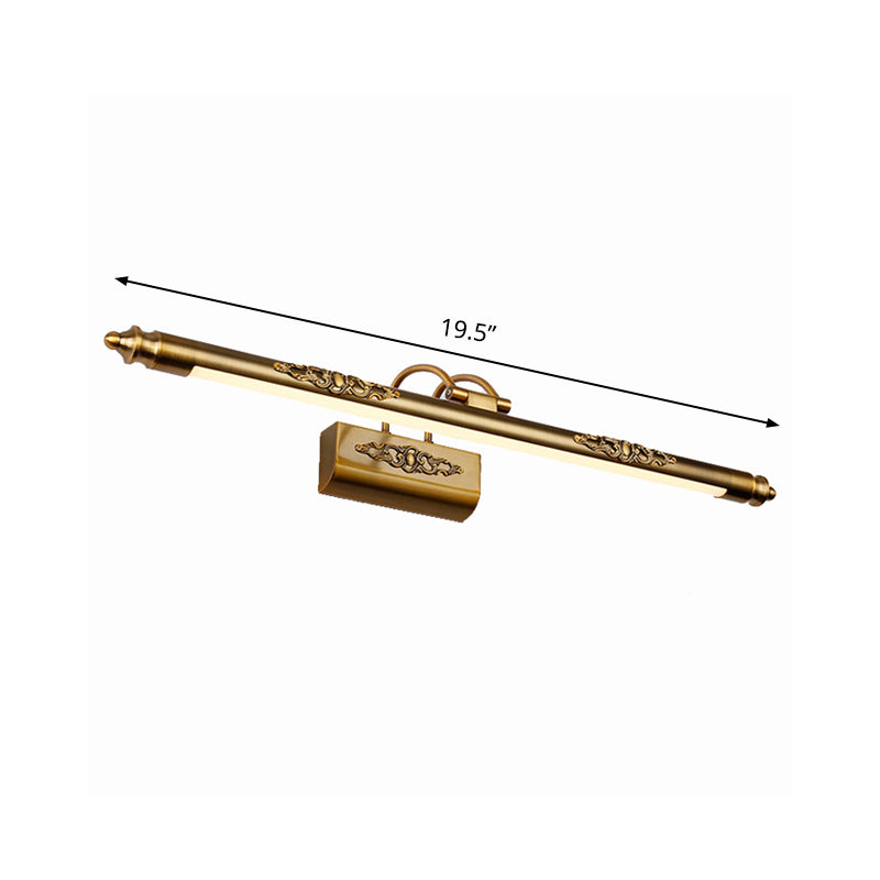 BowLift | Metal Streamlined Wall Sink Light Contemporary LED Brass Wall Lamps Ideas with Curved Arm in Warm/White Light