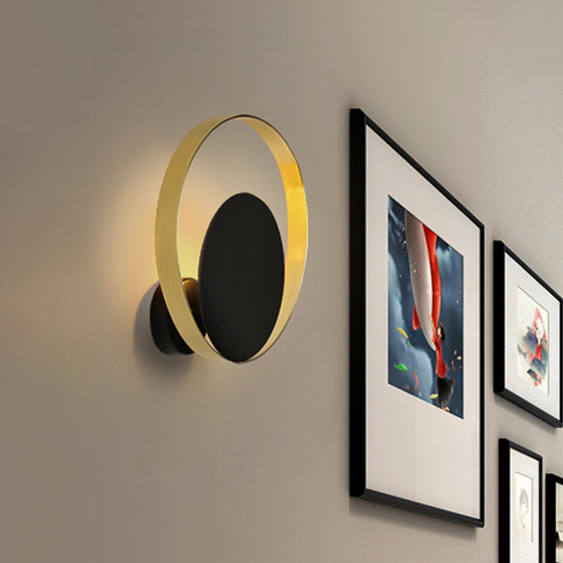 BowLift | Loop Metallic Wall Lighting Idea Contemporary LED Brass Wall Lamp Light for Bedroom