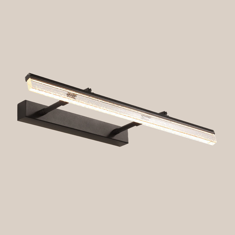 BowLift | Modern black double arm LED wall mounted lamp with warm/white light for a tube metallic wall mirror lighting