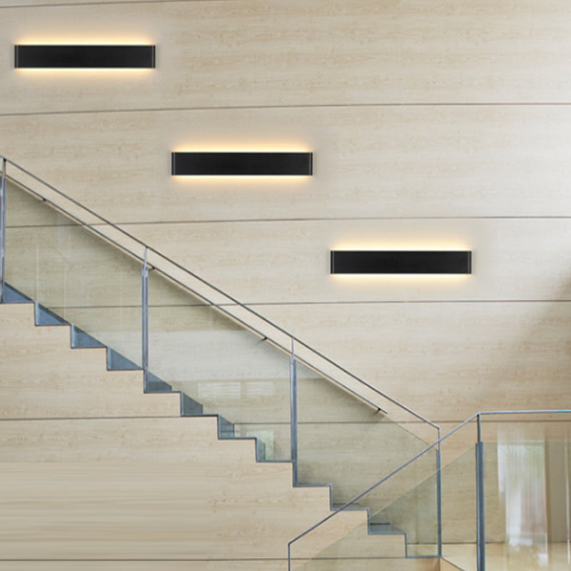 BowLift | Large Space LED Wall Light Modernism Black/White Wall Light with Rectangular Metal Shade