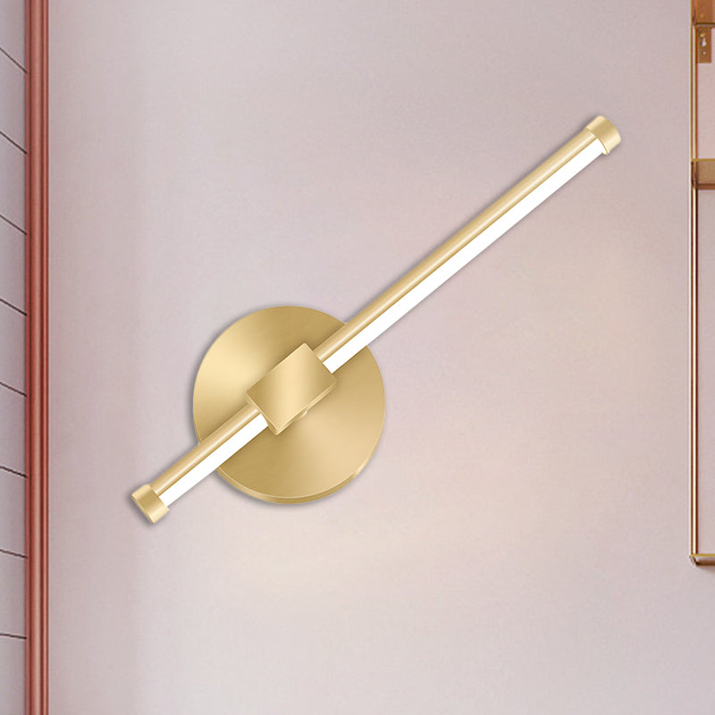 BowLift | Gold Tube/Stick Wall Lighting Ideas Simple Aluminum LED Wall Lamp for Boys Nightstand