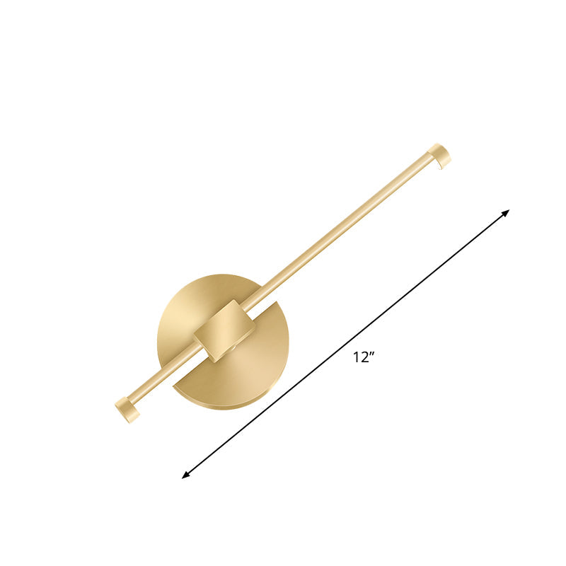 BowLift | Gold Tube/Stick Wall Lighting Ideas Simple Aluminum LED Wall Lamp for Boys Nightstand